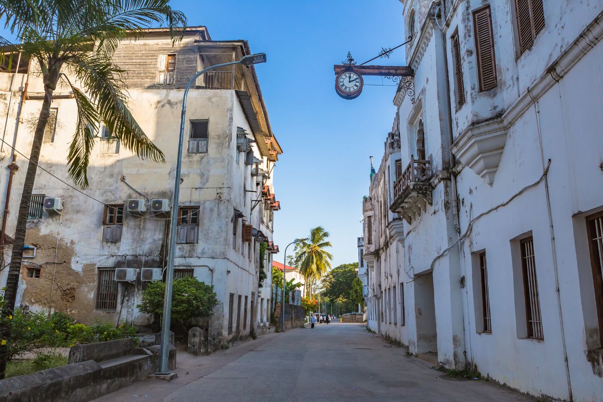 Architectural details in Stone Town Zanzibar Tanzania